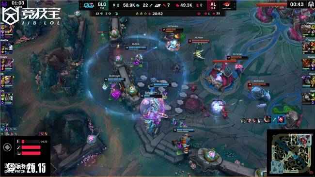 LOL-LPL： AL让一追二击败BLG